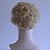 preiswerte Kostümperücke-Kunsthaarperücke lockige Lockenperücke kurzes blondes Kunsthaar 6 Zoll Damenblond