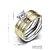 cheap Rings-Women&#039;s Couple Rings AAA Cubic Zirconia Zircon Cubic Zirconia Steel Round Party Work Casual Wedding Party Jewelry Cute