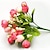 abordables Fleurs artificielles-10.2 &quot;l ensemble de 1 mini 15 têtes printemps fleurs rose en tissu de soie