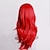 preiswerte Trendige synthetische Perücken-Synthetische Perücken Locken Natürlich gewellt Natürlich gewellt Asymmetrischer Haarschnitt Perücke Lang Rot Synthetische Haare Damen Natürlicher Haaransatz Rot
