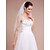 cheap Wedding Veils-One-tier Cut Edge / Beaded Edge Wedding Veil Fingertip Veils with Rhinestone Tulle / Oval