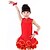 رخيصةأون ملابس رقص للأطفال-الرقص اللاتيني فستان ترتر ثنيات أداء كم طويل ارتفاع متوسط سباندكس