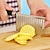 voordelige Keukengerei &amp; Gadgets-Aardappelsnijder wave edged tool roestvrijstalen frietsnijder gekarteld mes snijgereedschap