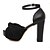 זול סנדלי נשים-נעלי נשים-סנדלים-קשמיר-עקבים / פתוח-שחור / Almond-שטח / קז&#039;ואל-עקב עבה