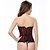 abordables Lingerie sexy-Lacet Grande Taille / Corset - Jacquard Femme Dentelle Brun claire Rouge Rose S M L / Super sexy