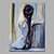 olcso Portrék-Kézzel festett Emberek Függőleges, Modern Vászon Hang festett olajfestmény lakberendezési Egy elem