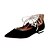 cheap Women&#039;s Flats-Women&#039;s Shoes Low Heel Ankle Strap / Pointed Toe Flats Office &amp; Career / Dress / Casual Black / Blue / Red