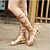 cheap Women&#039;s Sandals-Women&#039;s Summer Wedges / Open Toe Denim Outdoor / Casual Wedge Heel Black / Gold