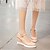 cheap Women&#039;s Sandals-Women&#039;s Summer Platform / Wedge Heel Slingback Dress Office &amp; Career Leatherette White / Pink / Blue