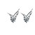 abordables Boucles d&#039;oreilles-Femme Cristal Boucles d&#039;oreille Clou Ailes d&#039;anges dames Mode Fille d&#039;honneur Le style mignon Argent sterling Cristal Plaqué argent Des boucles d&#039;oreilles Bijoux Argent Pour Soirée Mariage