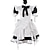 cheap Lolita Dresses-Princess Gothic Lolita Classic Lolita Vacation Dress Maid Suits Women&#039;s Girls&#039; Satin Japanese Cosplay Costumes Black Patchwork Puff Balloon Sleeve Short Sleeve Medium Length / Gothic Lolita Dress
