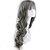 cheap Synthetic Trendy Wigs-Synthetic Wig Curly Deep Wave Deep Wave Asymmetrical With Bangs Wig Long Grey Synthetic Hair Women&#039;s Natural Hairline Gray