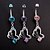 cheap Body Jewelry-Navel Ring / Belly Piercing Party Unique Design Casual Women&#039;s Body Jewelry For Casual Stainless Steel Alloy Purple Blue Pink 1 set