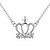 Недорогие Модные ожерелья-Женский Ожерелья-бархатки Ожерелья с подвесками Кулоны В форме короны Синтетические драгоценные камни Стерлинговое серебро Циркон Цирконий