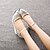 cheap Women&#039;s Sandals-Women&#039;s Sandals Wedge Heel Pointed Toe Casual Dress Office &amp; Career Buckle PU Summer Black / Silver