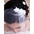 abordables Velos de novia-1 capa Crudo Velos de Boda Corto o Blusher / Puntas al dedo / Accesorios de cabello para velo con Perla Tul