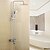 billige Dusjhoder-Dusjkran Sett - Hånddusj Inkludert Regndusj Moderne Krom Centersat Keramisk Ventil Bath Shower Mixer Taps / Messing / Enkelt håndtak To Huller