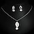 cheap Jewelry Sets-Men&#039;s Women&#039;s Jewelry Set Necklace/Earrings Stainless Steel Zircon Titanium Steel Steel Leaf Fashion Wedding Party Daily Casual Earrings