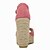 billige Sandaler til kvinner-Dame-Kunstlær-Kilehæl Platå-Platå D&#039; Orsay og todeltKontor og arbeid Formell Fritid Fest/aften-Svart Rosa