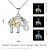 olcso Divat nyaklánc-Női Elefánt Nyaklánc medálok - Megvilágított nagyító aranyos stílus Divat Elefánt Állat Zöld Kék Világoskék Nyakláncok Kompatibilitás
