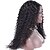 baratos Perucas de cabelo humano-Cabelo Humano Frente de Malha Peruca Encaracolado 130% Densidade 100% Feita a Mão Peruca Afro Americanas Riscas Naturais Médio Longo