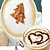 preiswerte Kaffee und Tee-8pcs Kaffee Neuheit Phantasie Kaffee Girlande Formdruckform
