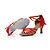 abordables Chaussures de danses latines-Femme Chaussures Latines Salon Chaussures de Salsa Danse en ligne Utilisation Intérieur Professionnel Satin Basique Sandale Boucle Couleur Pleine Boucle Léopard Nu Noir et rouge