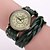 preiswerte Armbanduhren-Damen Modeuhr Quartz Armbanduhren für den Alltag Leder Band Schwarz Weiß Blau Orange Braun Grün