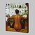 voordelige Schilderijen van mensen-Handgeschilderde Mensen Verticaal, Modern Kangas Hang-geschilderd olieverfschilderij Huisdecoratie Eén paneel