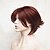 cheap Synthetic Trendy Wigs-Synthetic Wig Straight Curly Curly Straight Layered Haircut Wig Short Red Wine Synthetic Hair 8 inch Women&#039;s Natural Hairline Red