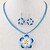 cheap Jewelry Sets-Jewelry Set Drop Earrings For Women&#039;s Party Wedding Casual Alloy Flower Rose White Red Blue Purple Pink / Pendant Necklace / Necklace / Earrings / Daily
