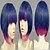 billige Syntetiske trendy parykker-Syntetiske parykker Rett Rett Parykk Regnbue Syntetisk hår Dame Flerfarvet hairjoy