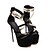 preiswerte Damensandalen-Damen Schuhe Vlies Sommer Stöckelabsatz Plattform für Kleid Party &amp; Festivität Schwarz