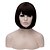 olcso Szintetikus parókák-Női Szintetikus parókák Géppel készített Rövid Egyenes Fekete Bob frizura jelmez paróka