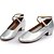 abordables Chaussures de bal, de danse moderne-Femme Chaussures Modernes Plate Sandale Talon Plat Similicuir Boucle Argenté / Doré / Intérieur