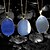 cheap Necklaces-Women&#039;s Crystal Moonstone Pendant Necklace Agate Copper Gold Plated Blue Necklace Jewelry 1pc For Party Daily