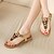 preiswerte Damensandalen-Damen Flat Heel Sandalen Flacher Absatz Kunstleder Komfort Sommer Schwarz / Blau / Rosa