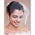 cheap Wedding Veils-One-tier Raw Edge Wedding Veil Blusher Veils / Fingertip Veils / Headpieces with Veil with Pearl Tulle