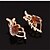 זול סט תכשיטים-סט תכשיטים הצהרה חפת מסיבה עבודה יום יומי וינטאג&#039; 18K זהב עגילים תכשיטים זהב עבור 1set