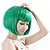 Недорогие Парики к костюмам-Парики из искусственных волос Прямой Прямой силуэт Стрижка боб Парик Зеленый Искусственные волосы Жен. Зеленый