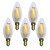 abordables Ampoules électriques-KWB 5pcs 6 W Ampoules à Filament LED 600 lm E14 C35 6 Perles LED COB Imperméable Décorative Blanc Chaud 220-240 V / 5 pièces / RoHs / CE