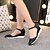 cheap Women&#039;s Sandals-Women&#039;s Sandals Wedge Heel Pointed Toe Casual Dress Office &amp; Career Buckle PU Summer Black / Silver