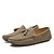 preiswerte Herrenpantoletten &amp; -slipper-Herren Schuhe Leder Winter Frühling Sommer Herbst Komfort Flacher Absatz für Normal Schwarz Grau Blau Khaki