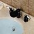 cheap Bathroom Sink Faucets-Bathroom Sink Faucet - Waterfall Oil-rubbed Bronze Widespread Two Handles Three HolesBath Taps / Brass