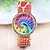 cheap Fashion Watches-Woman&#039;s Colorful Diamond Strap Watch