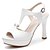 cheap Women&#039;s Sandals-Women&#039;s Shoes Leatherette Cone Heel Peep Toe Sandals Wedding / Party &amp; Evening / Dress Pink / White