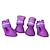 preiswerte Hundekleidung-Hunde Pelzige Kleintiere Schuhe Schuhe und Stiefel Stiefel / Schuhe für Hunde Wasserdicht Regenstiefel Einfarbig N / A Für Haustiere Gummi Purpur