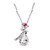 economico Collana-Per donna Cristallo Collane con ciondolo Corpo a pera Solitario faceter Rose Fiore decorativo Donne Di tendenza Argento sterling Zircone cubico Argento Bianco Verde scuro Blu Rosa Lilla Collana