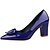 baratos Sapatos de Salto Alto de mulher-Feminino Saltos Couro Ecológico Verão Casual Salto Grosso Cinzento Roxo Vermelho Azul Nú 5 a 7 cm