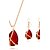 cheap Jewelry Sets-Women&#039;s Crystal Jewelry Set Pendant Necklace Pear Cut Solitaire Teardrop Ladies Work Casual Fashion Vintage Cute Earrings Jewelry White / Red / Blue For Party Special Occasion Anniversary Birthday